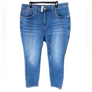 NWT Madewell jeans 10 Inch High Rise Skinny Crop denim size 22W